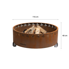GrillSymbol Corten Steel Fire Pit Legend 116 cm