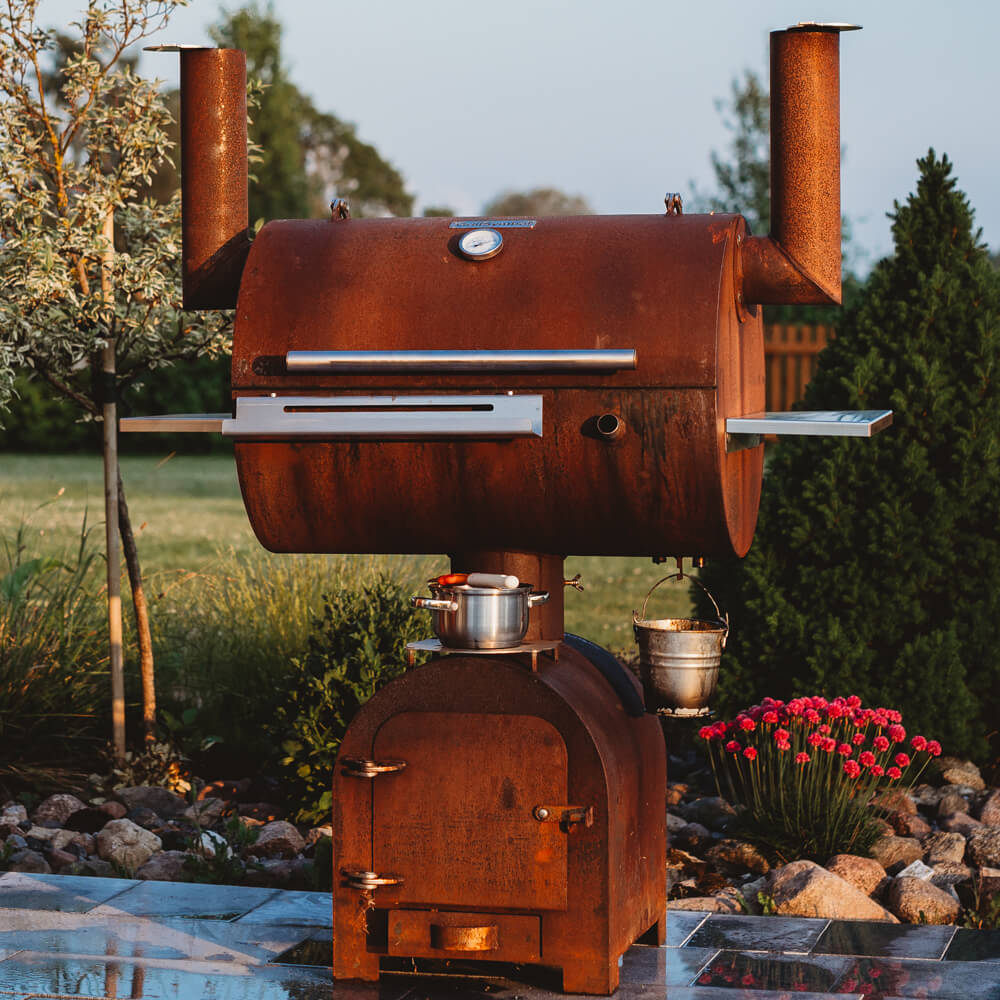 GrillSymbol Smoky Beast Corten BBQ Smoker & Smoker Grill – Hotsy